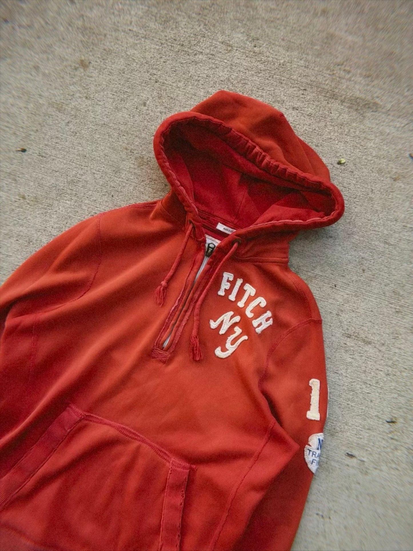A&F Vintage track style quarter zip hoodie