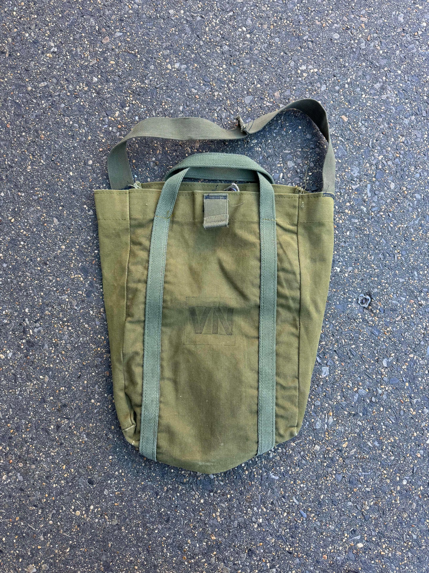 Upcycled Military duffle tote