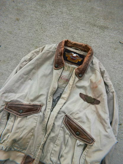 Harley Davidson khaki jacket