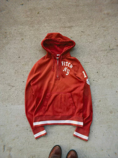 A&F Vintage track style quarter zip hoodie