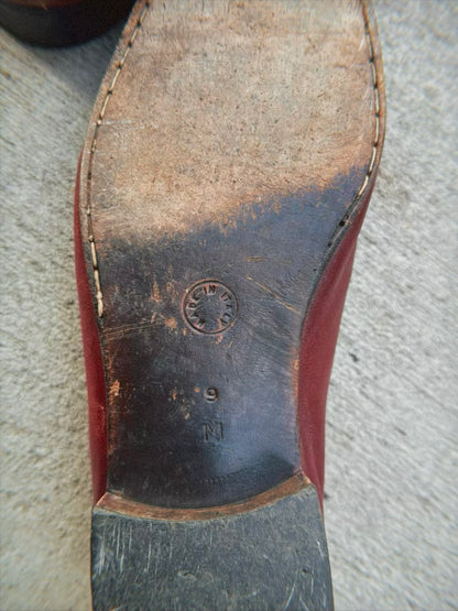 50's red loafers