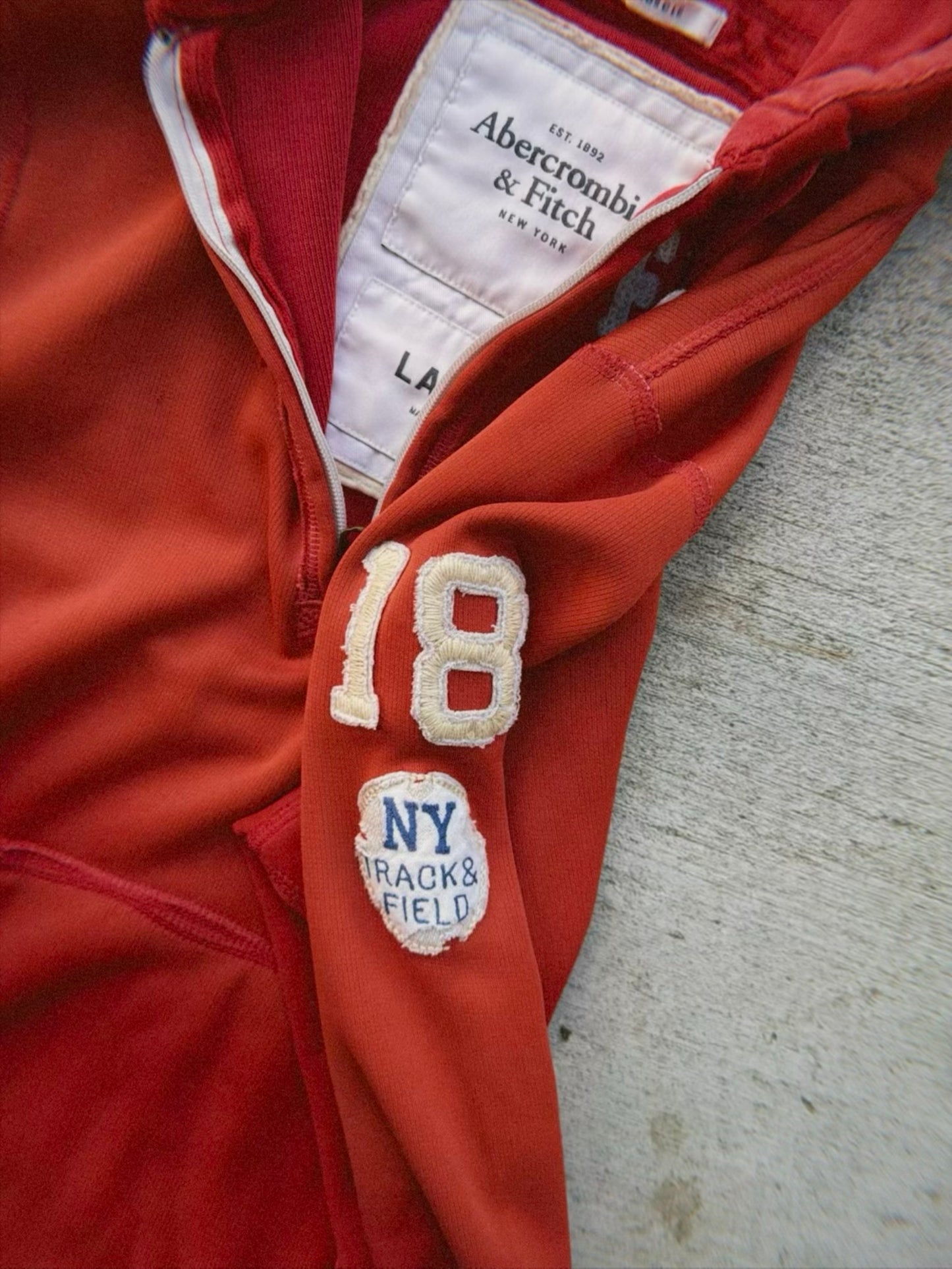 A&F Vintage track style quarter zip hoodie