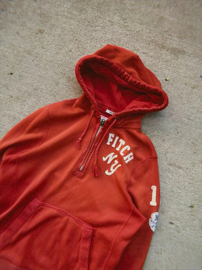 A&F Vintage track style quarter zip hoodie