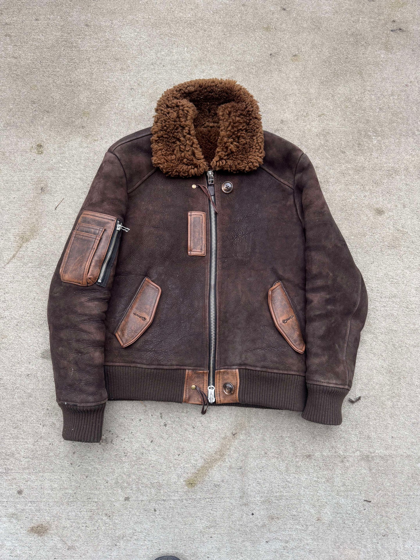 Sheepskin / Wool flight jacket