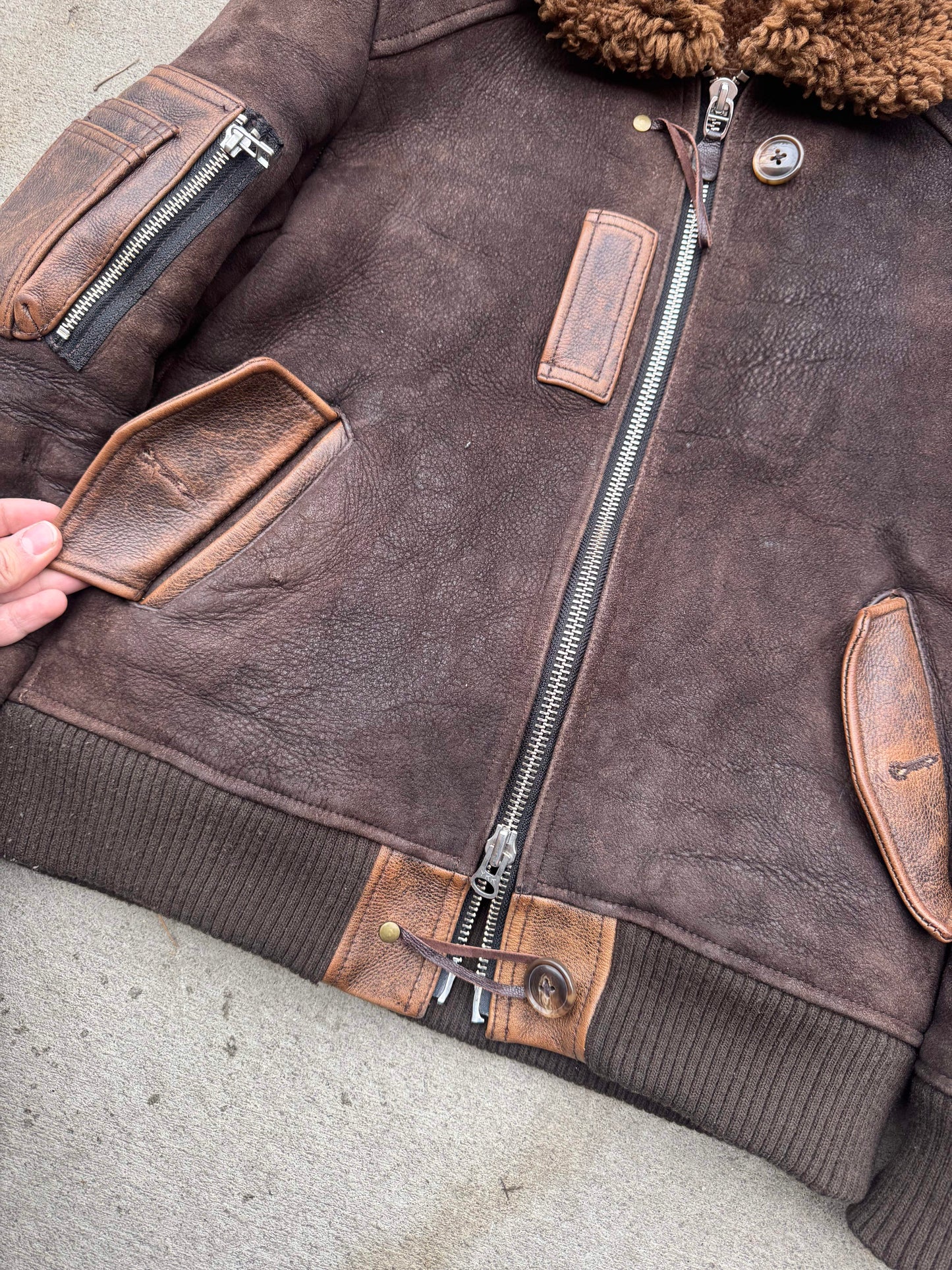 Sheepskin / Wool flight jacket