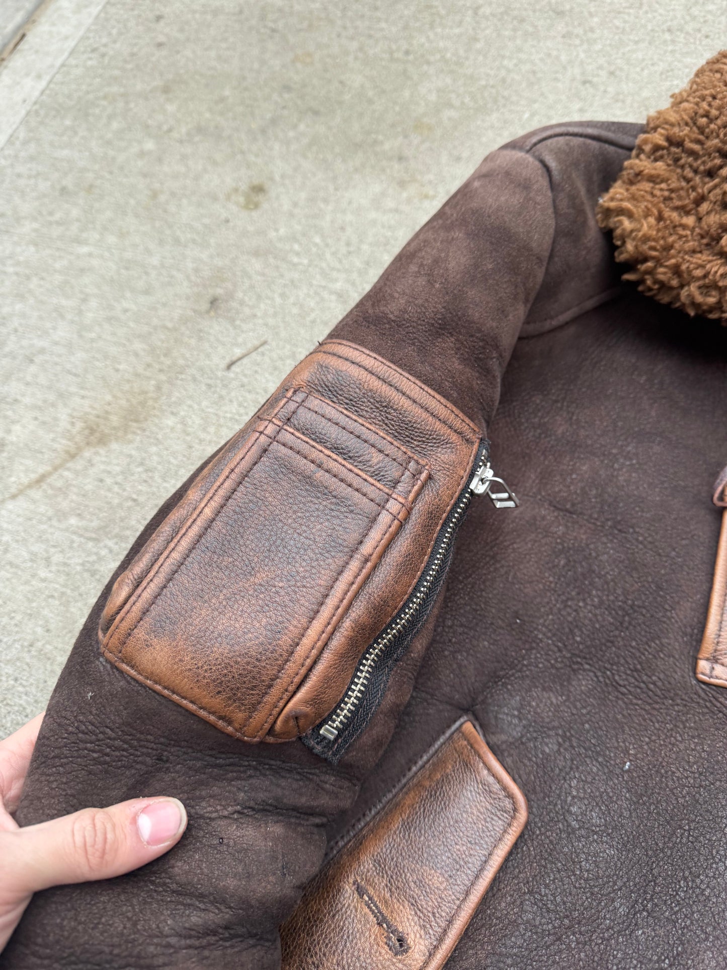 Sheepskin / Wool flight jacket