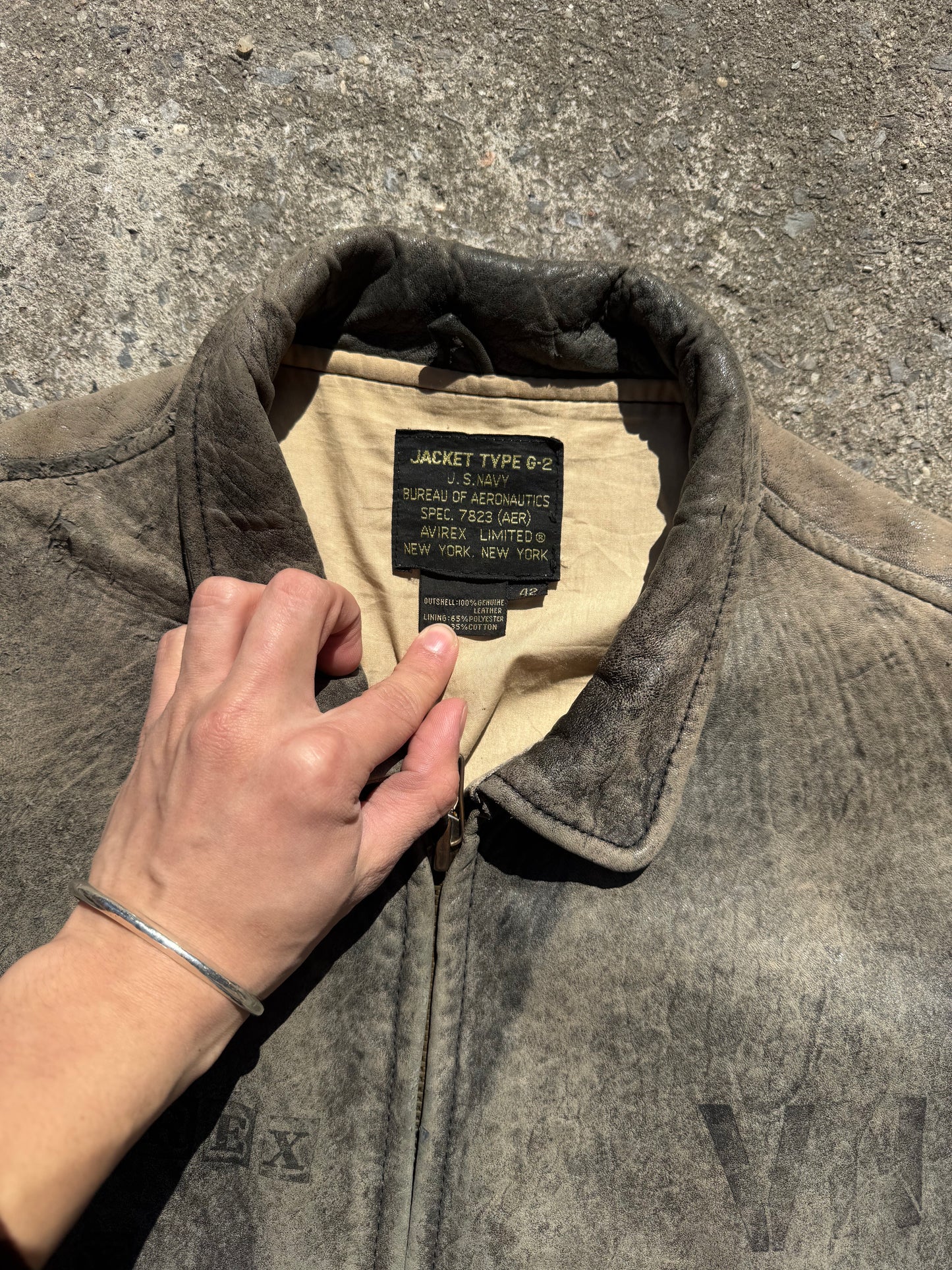 AVIREX X VN Leather bomber