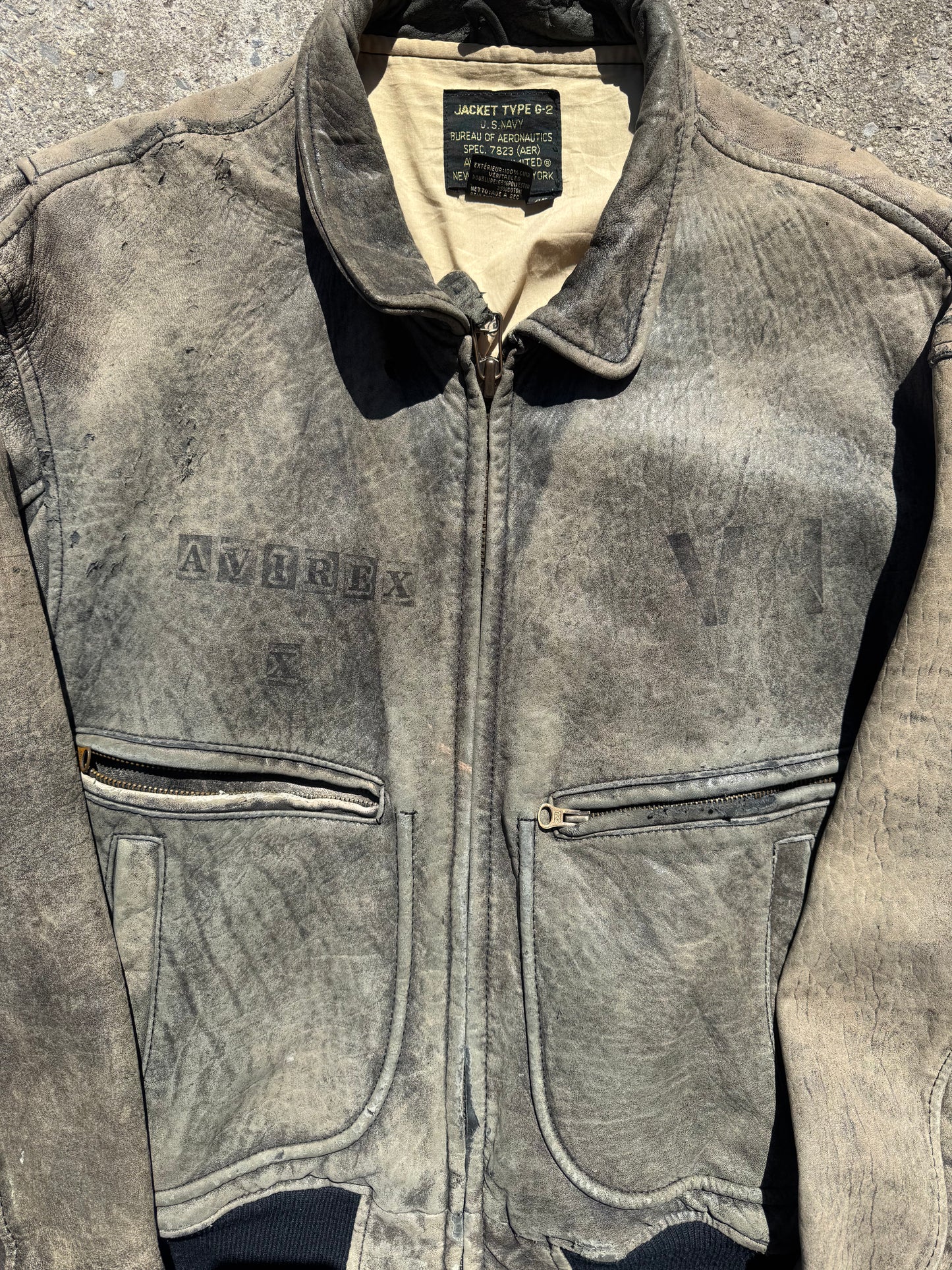 AVIREX X VN Leather bomber