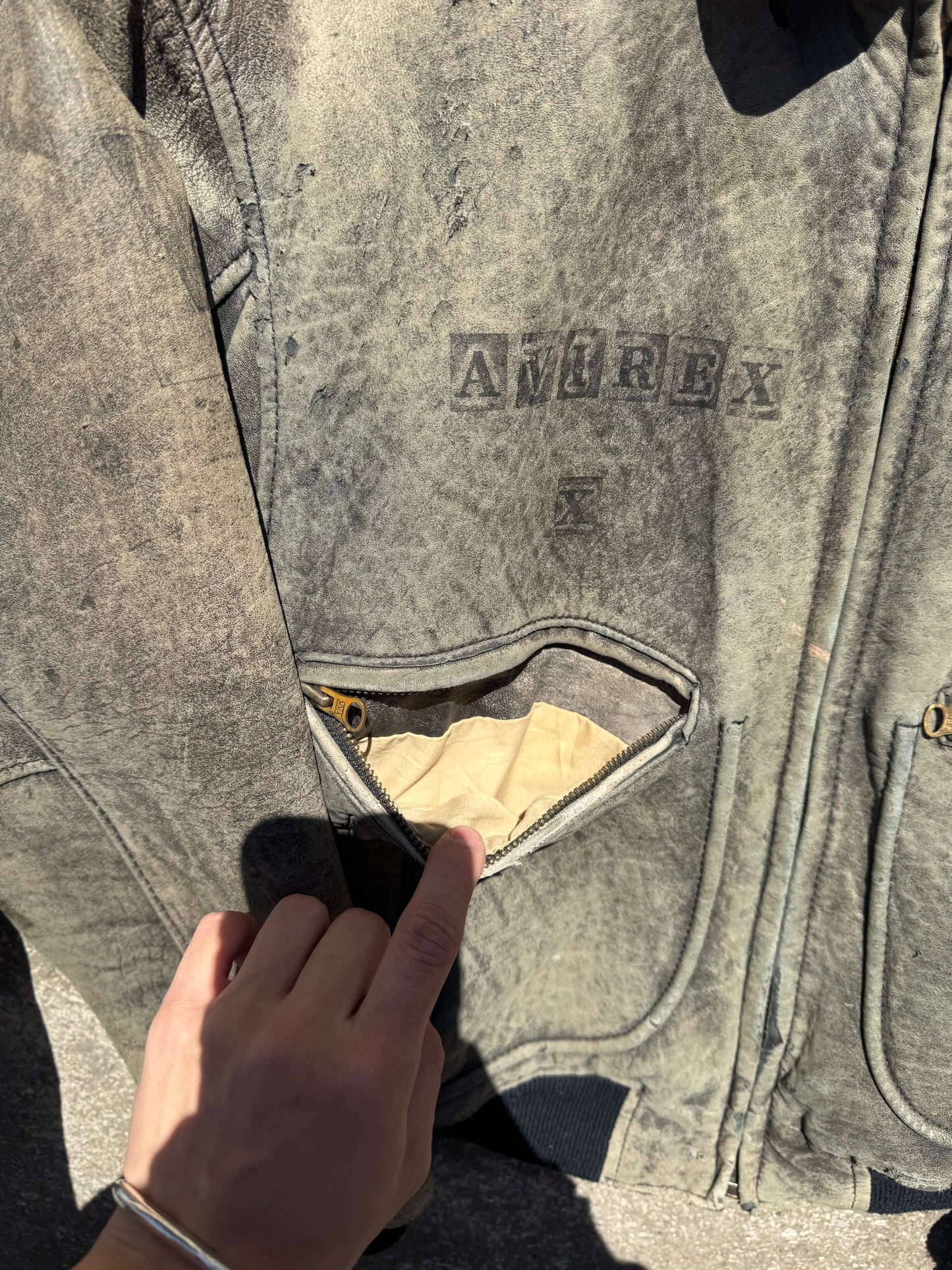 AVIREX X VN Leather bomber