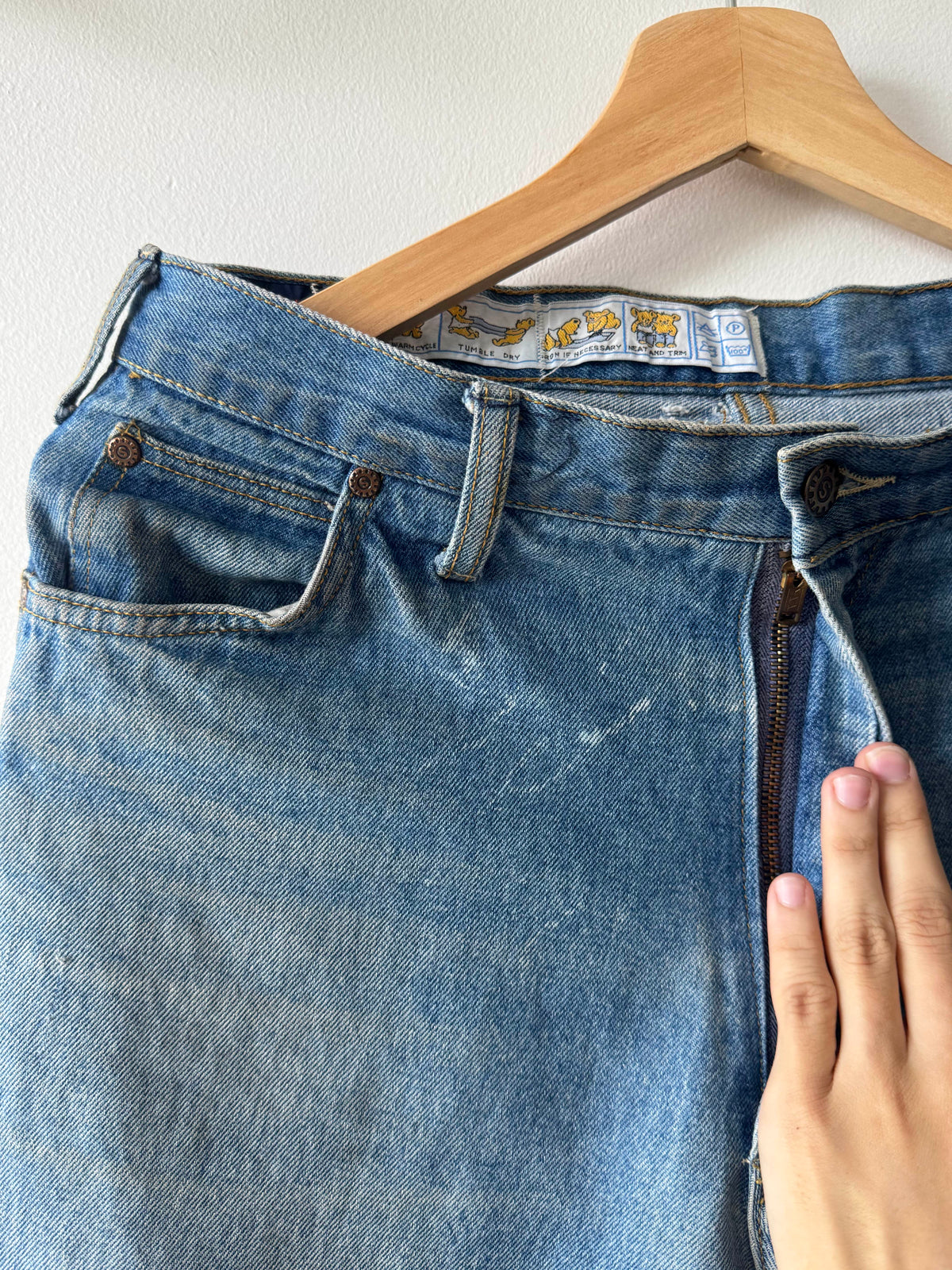 True Vintage 1970’s repaired denim